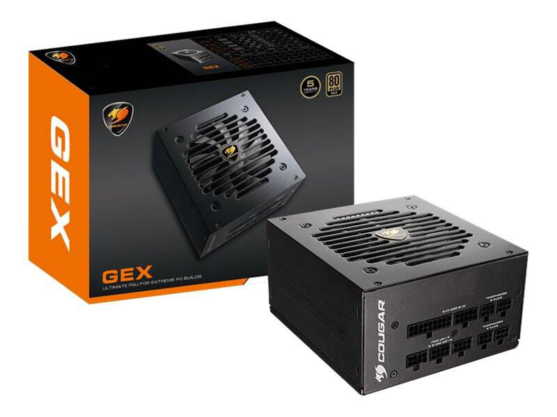 Cougar gex850 850w atx12v psu 80 plus gold fully modular 105c japanese caps 120mm hdb fan black-null