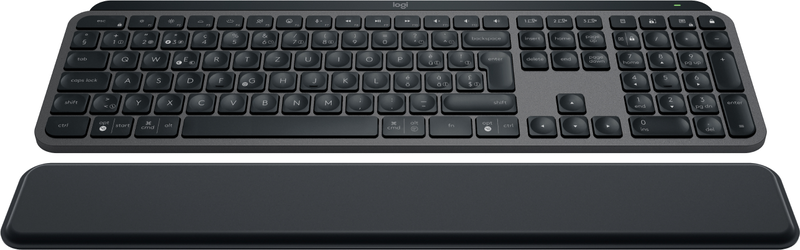 Logitech mx keys s - keyboard - backlit - wireless - bluetooth le - qwertz - swiss - key switch: scissor-key - graphite - with palm rest, , medium-null