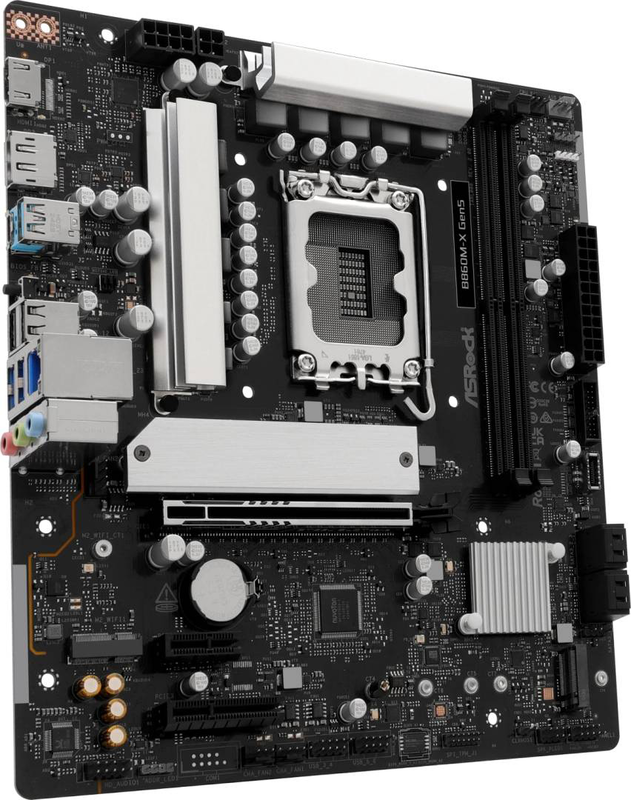 Asrock b860m-x r2.0 micro-atx motherboard lga 1851 intel b860 ddr5 Gen5 m.2 dual m.2 2.5GBe USB-c HDMI black-null