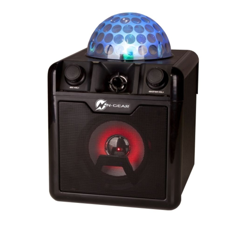 Product image: N-gear disco block 410 φορητό ηχείο καραόκε με discoball & 2 ενσύρματα μικρόφωνα, , medium-null