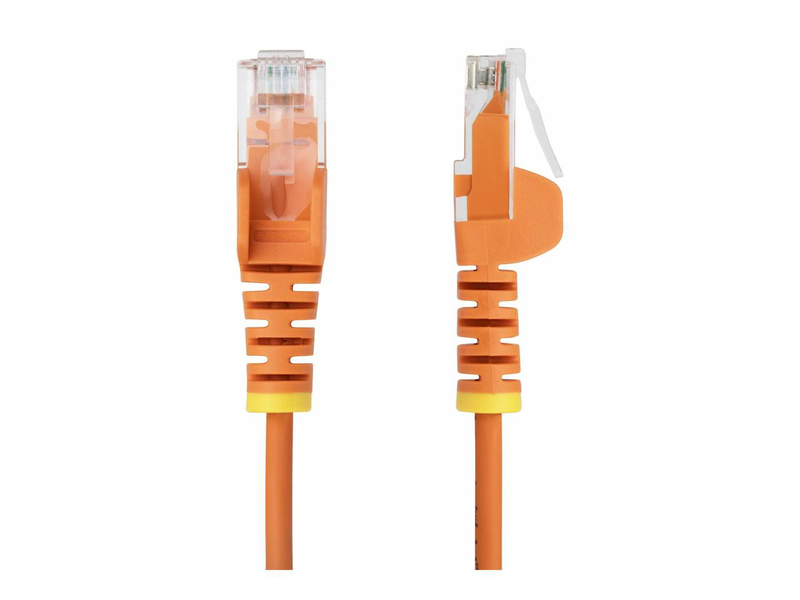 Startech.com 15m orange slim cat6 ethernet cable, snagless, 28awg, lszh / patch cable / rj-45 (m) to rj-45 (m) / 15 m / 3.6 mm / utp / cat 5/5e/6 / ieee 802.3bt / halogen-free, snagless, stranded copper / orange-null