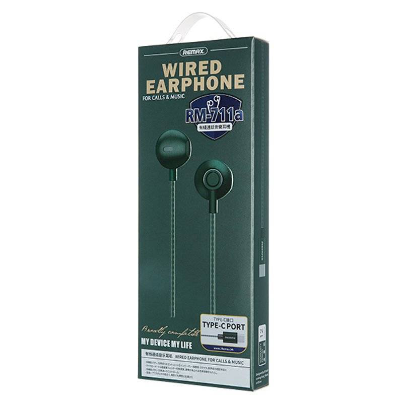 Remax Type-C metal wired earphone, , medium-null