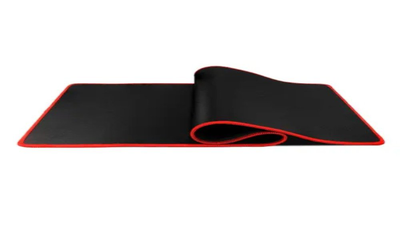 Gaming mouse and keyboard pad 700 x 300 x 3 mm black with red stitching, , medium