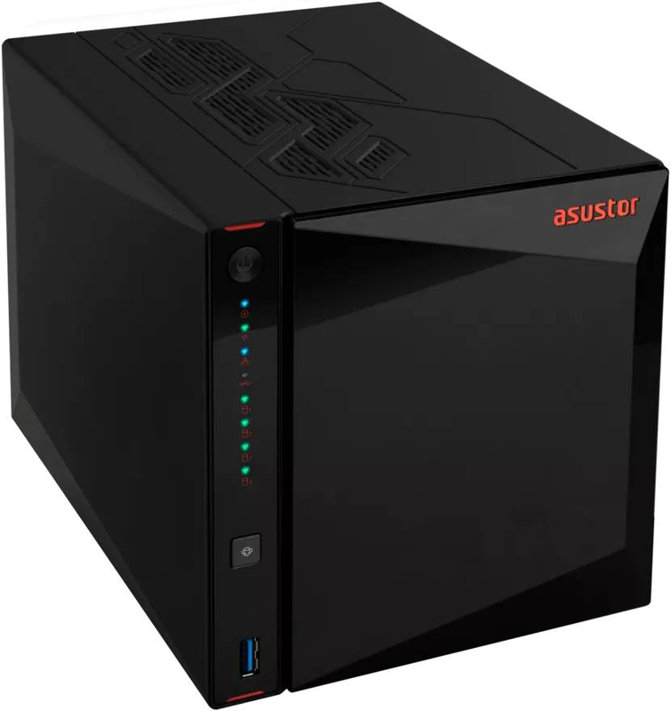 Asustor nimbustor 4 Gen2 as5404t 4-bay nas intel celeron n5105 4GB ddr4 4x m.2 nvme dual 2.5GBe diskless black 90-as5404t00-md30-null