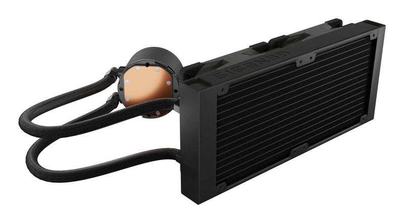 Genesis hydria 240 nlg-2318 240mm aio liquid CPU cooler dual 120mm fdb fans 250w tdp black-null