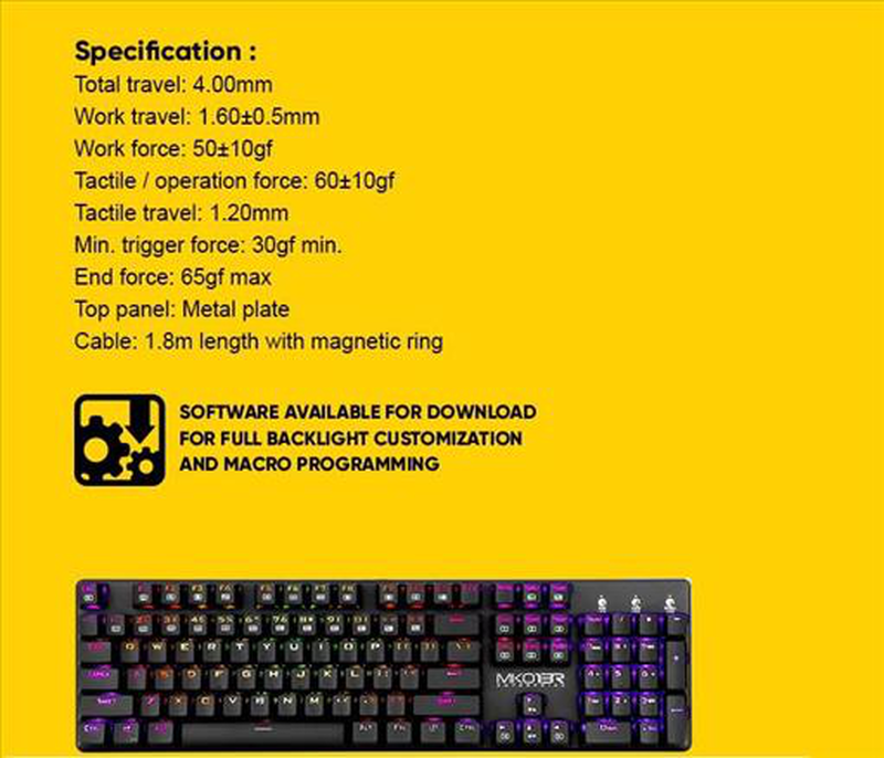 Armaggeddon mko-13r progaming optical mechanical keyboard, , medium image number null