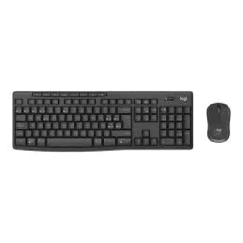 Logitech wireless/bluetooth silent keyboard & mouse mk370 uk  (920-012073), , medium-null