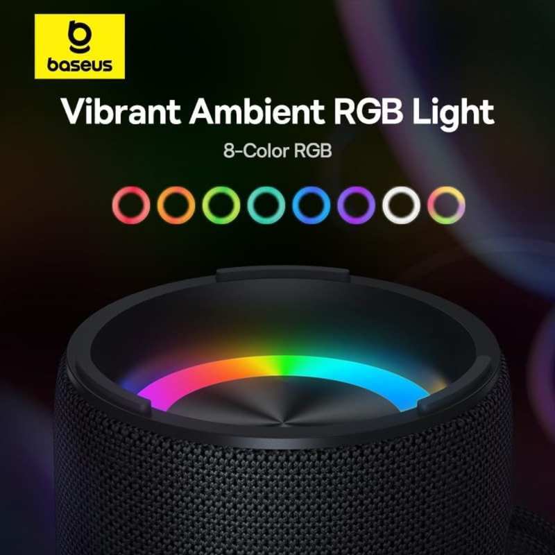 Baseus aequr vo20 rgb ασύρματο bluetooth ηχείο με 360° ήχο & φωτισμό rgb, , medium-null