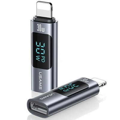 Usams USB-c / lightning adapter 30w, , medium