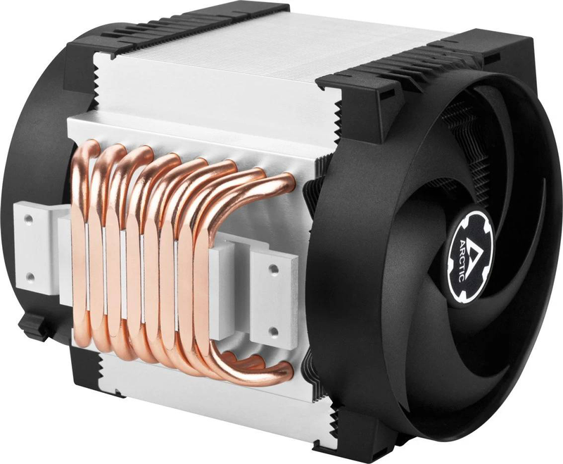 Arctic freezer 4u-m rev.2 4u server CPU cooler, 350w, 8 heatpipes, dual 120mm pwm fans, intel + AMD servers-null