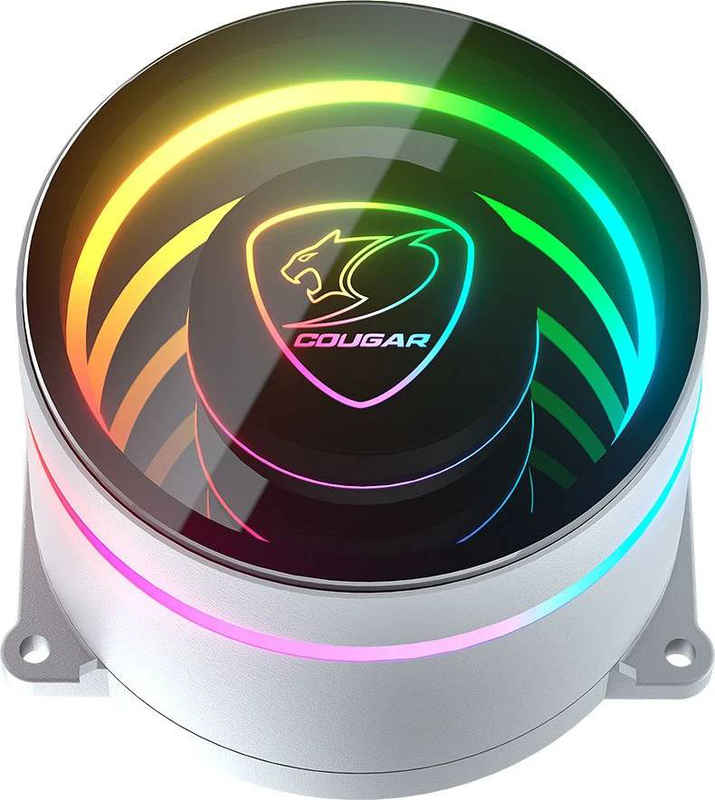 Cougar poseidon elite argb 360 white liquid CPU cooler 360mm aio triple 120mm va argb fans copper base remote-null