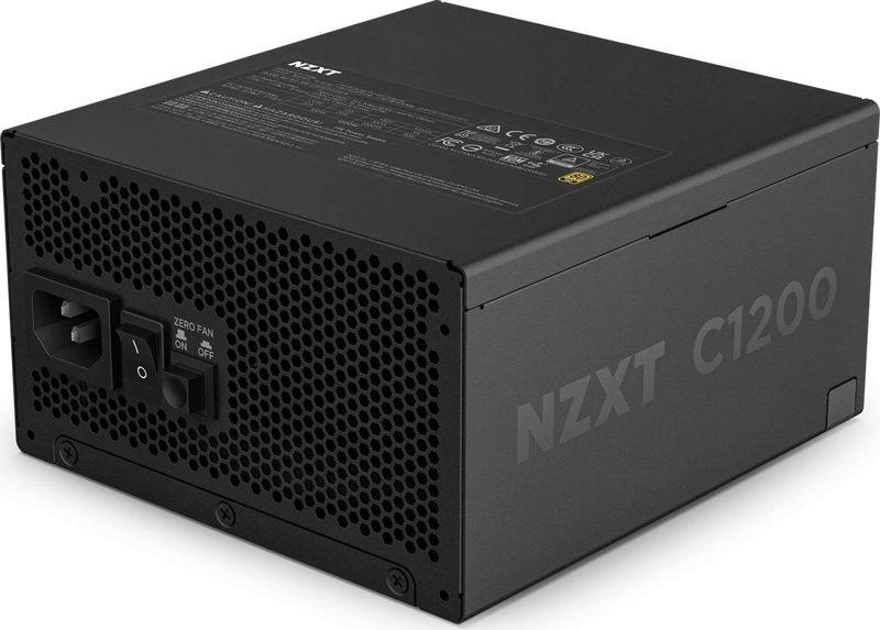 Nzxt c1200 gold 1200w atx 3.1 fully modular power supply 80 plus gold pcie 5.1 12v-2x6 matte black-null