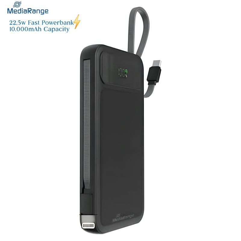 Mediarange mrma756 powerbank 20.000mAh quick charge&trade; 22.5w &mu;&epsilon; &epsilon;&nu;&sigma;&omega;&mu;&alpha;&tau;&omega;&mu;έ&nu;&alpha; &kappa;&alpha;&lambda;ώ&delta;&iota;&alpha; &phi;ό&rho;&tau;&iota;&sigma;&eta;&sigmaf;, , medium-null