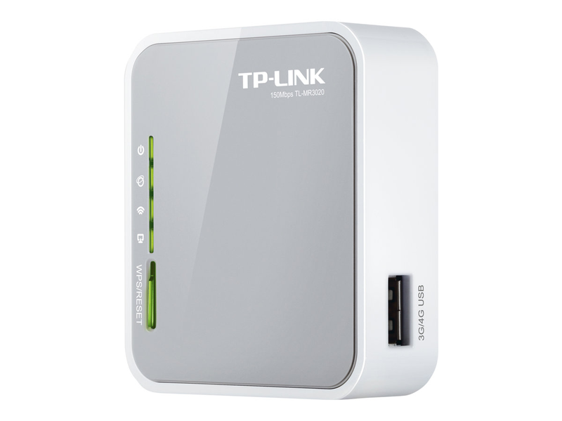 Tp-link tl-mr3020 v3 portable 3g/4G wireless n300 router Wi-Fi 4 2.4GHz 10/100 USB travel wisp white-null