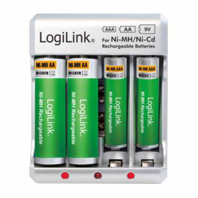 Pa0168 battery charger for aa/aaa/9v rechargable logilink, , medium