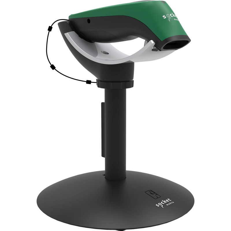 Socket mobile socketscan s740 | universal 1d/2d bluetooth scanner | ocr + id verification | green + charging stand, , medium-null