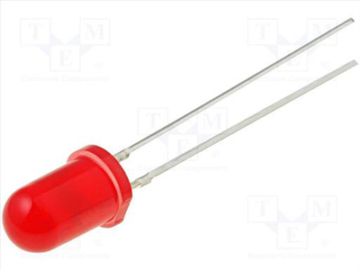 Led 12v red 5mm 100-130mcd 60&deg; x2pcs, , medium