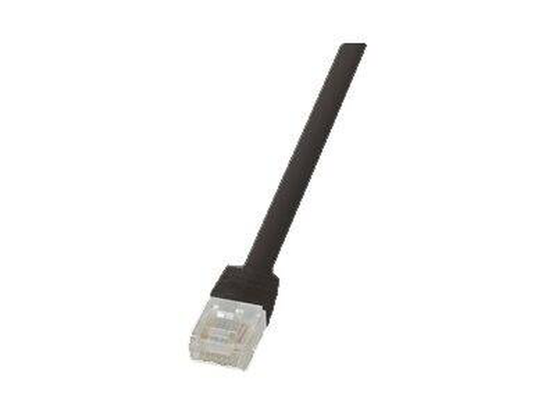 Logilink slimline - patch cable - rj-45 (m) to rj-45 (m) - 1 m - utp - cat 6 - flat - black-null