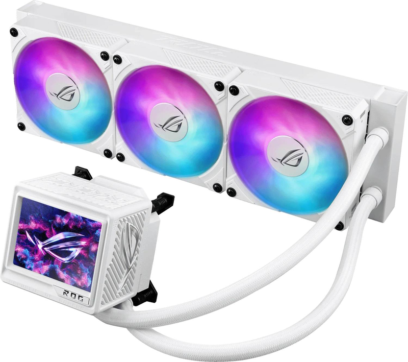 Asus rog ryujin III 360 argb extreme white edition aio liquid CPU cooler 360mm 3.5 inch lcd asetek lga1700 1851 am5 am4 white-null