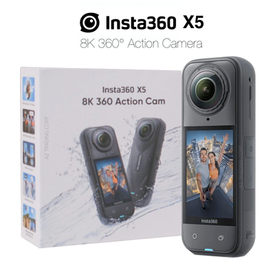Insta360 x5 action camera 8k with screen and Wi-Fi black, , medium