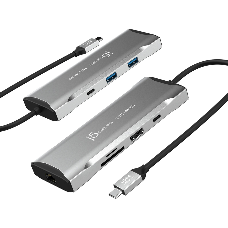 J5create jcd393-n 4k60 elite USB-c 10GBps mini dock 9-in-1 HDMI 4k 60hz 100w pd gigabit lan 2x USB-a card reader-null