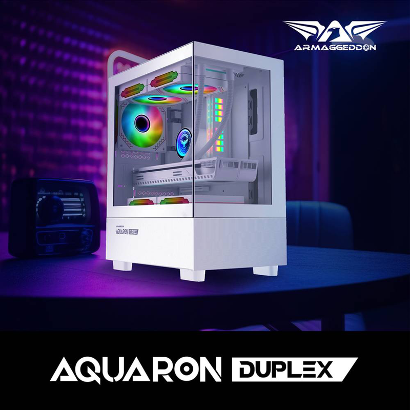 Armaggeddon gaming case m-atx aquaron duplex white (310mm vga), , medium-null