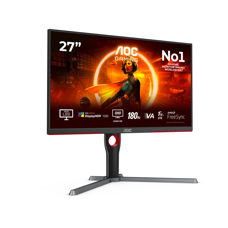 Aoc gaming q27g3xmn 27" monitor va 180hz freesync premium qhd 2560x1440-null