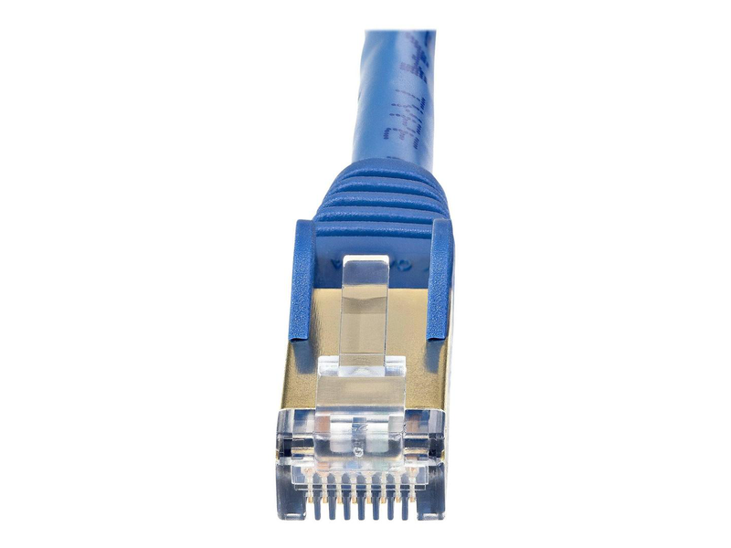 Startech.com 5m cat6a ethernet cable, 10 gigabit shielded snagless rj45 100w poe patch cord, cat 6a 10GBe stp network cable w/strain relief, blue, fluke tested/ul certified wiring/tia - category 6a - 26awg (6aspat5mbl) - patch cable - rj-45 (m) to rj-45 (-null