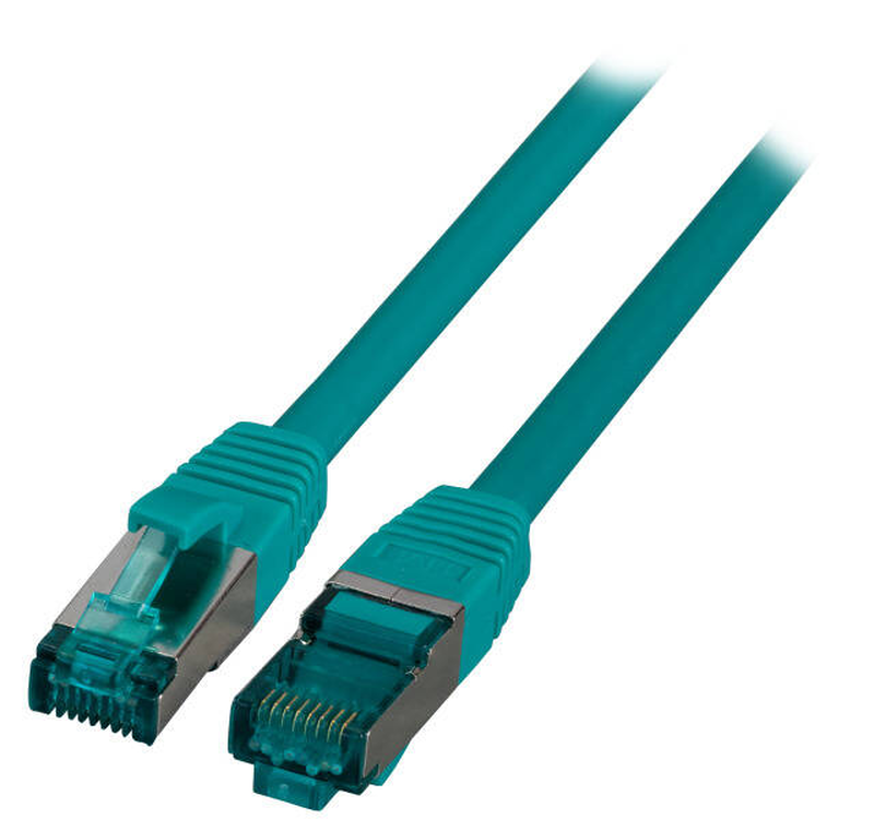 Efb-elektronik / patch cable / rj-45 (m) to rj-45 (m) / 1 m / 6 mm / s/ftp / cat 6a / halogen-free, molded, snagless, silicone-free / green-null