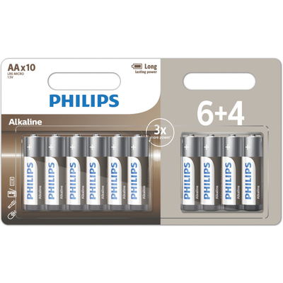 Philips alkaline batteries aa 10pcs, , medium