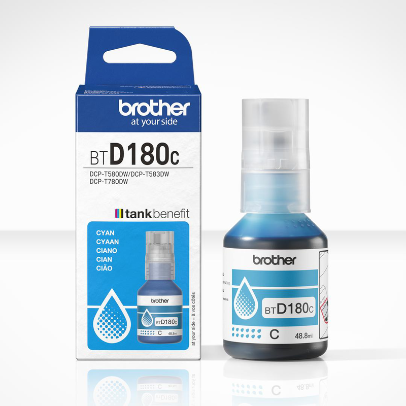 Brother btd180c / cyan / original / ink refill / for brother dcp-t580dw, , medium-null