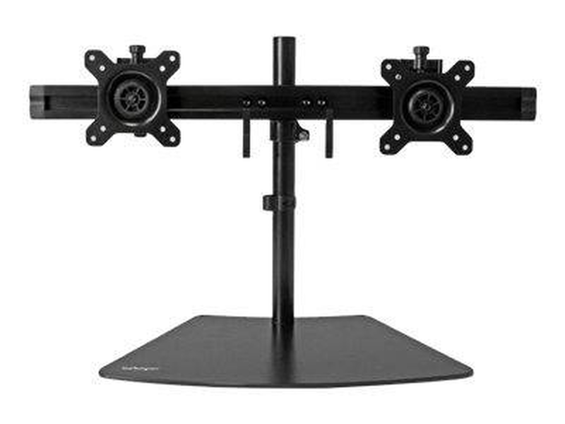 Startech.com armbarduo dual monitor desktop stand for two 12-24 inch displays 8kg crossbar tilt black-null