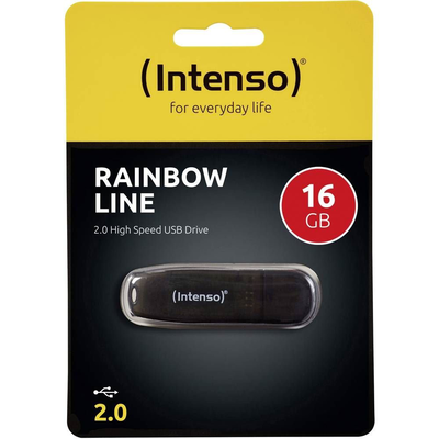 Intenso USB 2.0 stick 16GB black 3502470 rainbow line, , medium