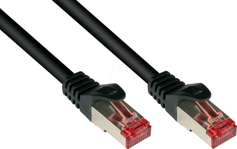 Good connections rns - patch cable - rj-45 (m) to rj-45 (m) - 1 m - sftp, pimf - cat 6 - booted, snagless - black-null