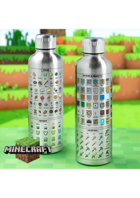 Paladone minecraft matal water bottle, , medium