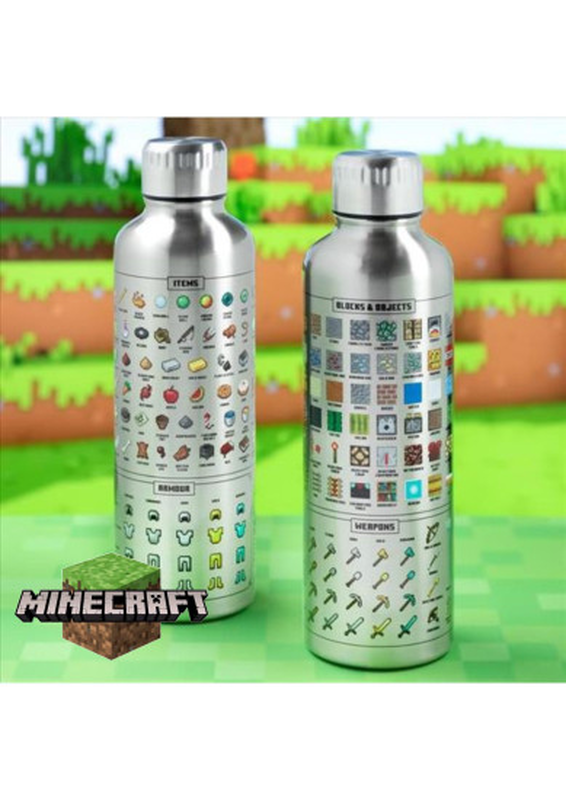 Paladone minecraft matal water bottle, , medium-null
