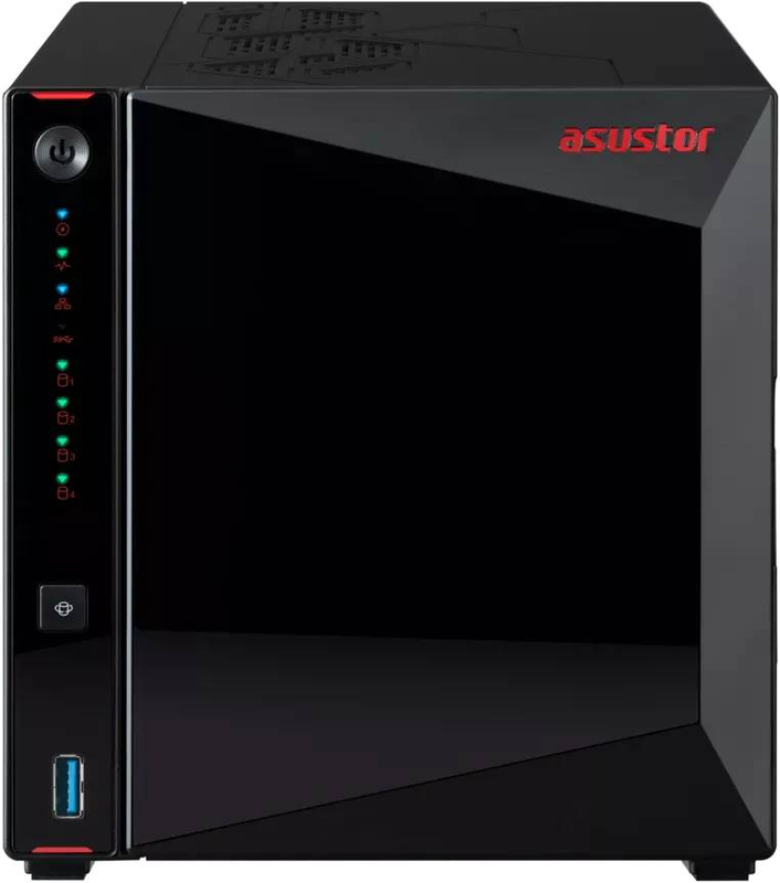 Asustor nimbustor 4 Gen2 as5404t 4-bay nas intel celeron n5105 4GB ddr4 4x m.2 nvme dual 2.5GBe diskless black 90-as5404t00-md30-null