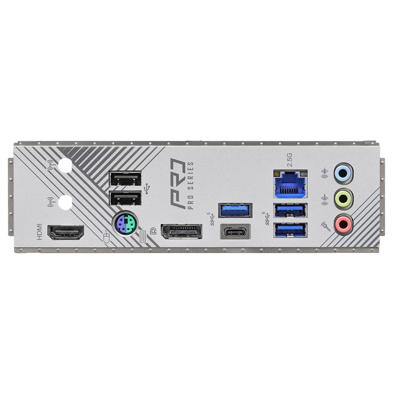 Asrock b760m pro rs micro-atx motherboard lga 1700 intel b760 ddr5 pcie 5.0 x16 triple m.2 2.5GBe USB-c HDMI dp black-null
