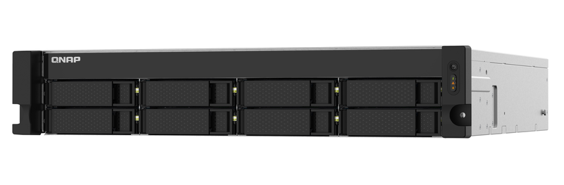 Qnap nas 8-bay rackmounted anl quad-core, 4GB ram, redundant psu, pcie slot, 10GBe sfp+ & 2.5GBe ts-832pxu-rp, , medium-null