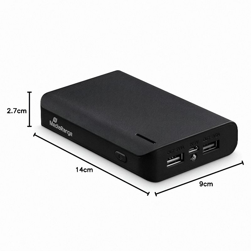 Mediarange power bank 8.800mAh &mu;&epsilon; 2 &theta;ύ&rho;&epsilon;&sigmaf; USB-a, , medium-null