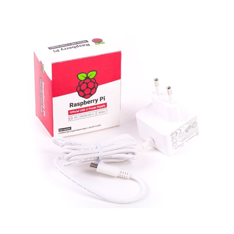 Raspberry pi 4 ksa-15e power supply white eu, , medium-null
