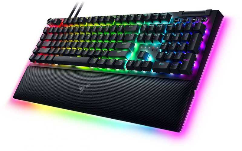 Razer blackwidow v4 pro gaming mechanical rgb keyboard yellow silent switches-null