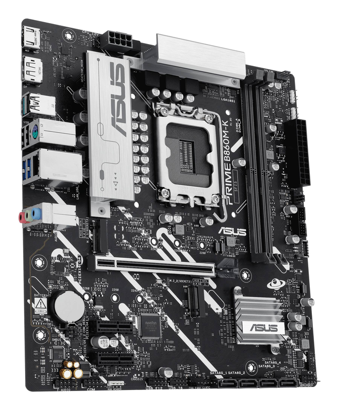 Asus prime b860m-k micro-atx motherboard lga 1851 intel b860 ddr5 pcie 5.0 dual m.2 2.5GBe black-null