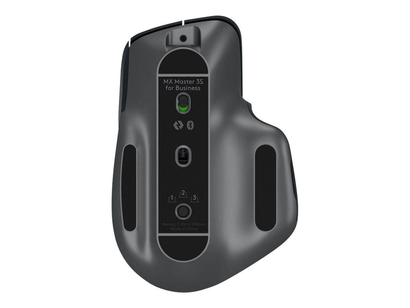 Logitech master series mx master 3s for business / mouse / ergonomic / right-handed / optical / 7 buttons / wireless / bluetooth / logitech logi bolt USB receiver / graphite, , medium-null