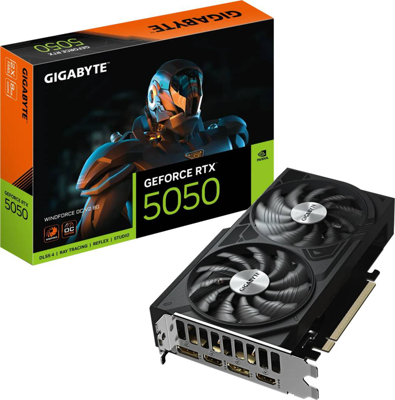 Gigabyte geforce RTX 5050 windforce oc v2 8g 8GB gddr6, 8-pin x1, pci-e 5.0-null