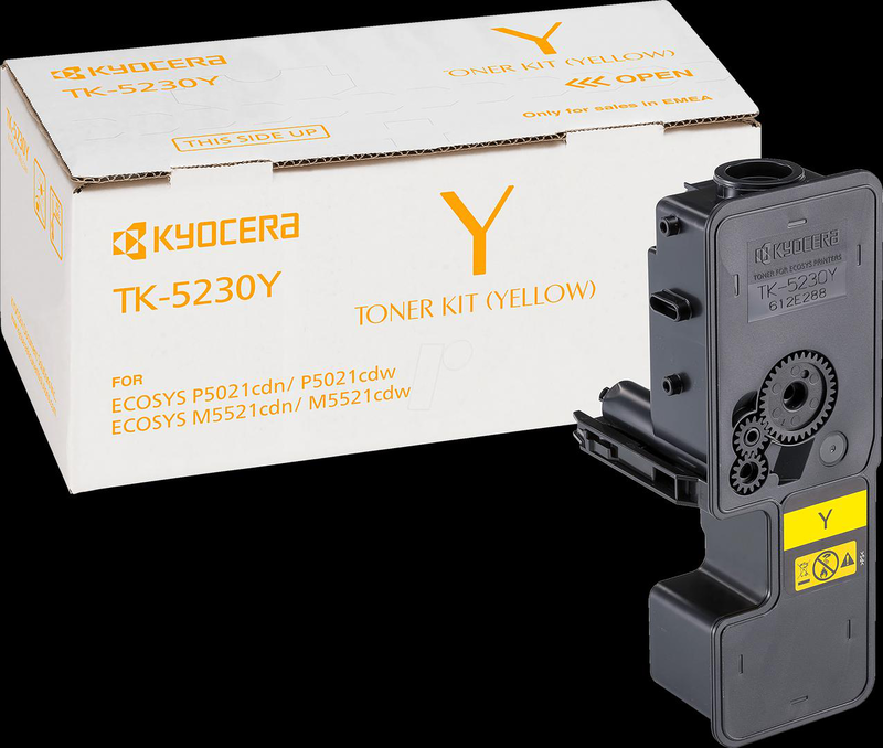 Kyocera tk-5230y yellow original toner cartridge 2200 pages for ecosys m5521cdn p5021cdn-null
