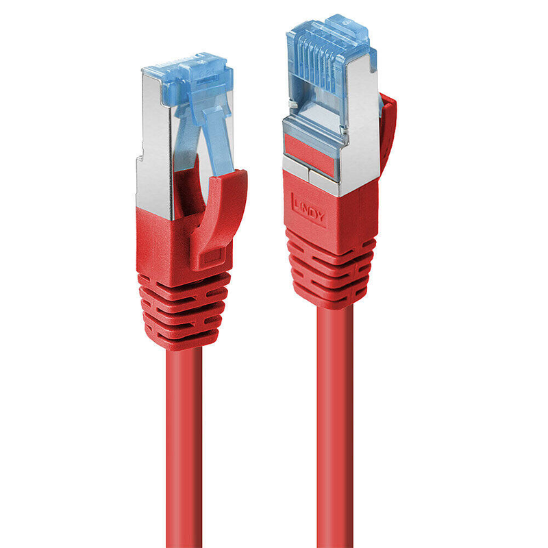 Lindy - patch cable - rj-45 (m) to rj-45 (m) - 2 m - sftp, pimf - cat 6a - halogen-free, molded, snagless - red-null