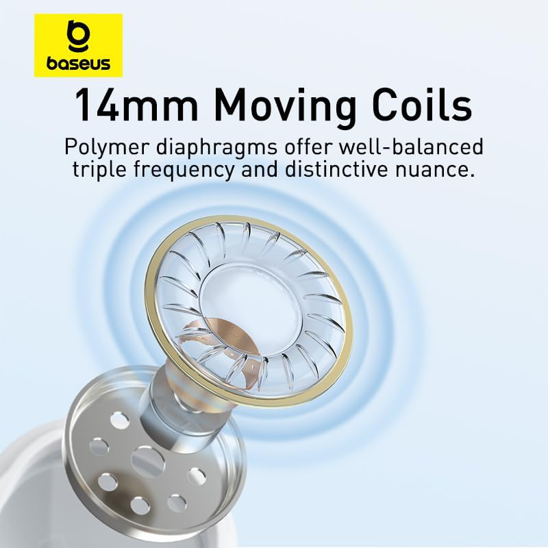 Baseus  earphones wired type c encok cz17 white, , medium-null