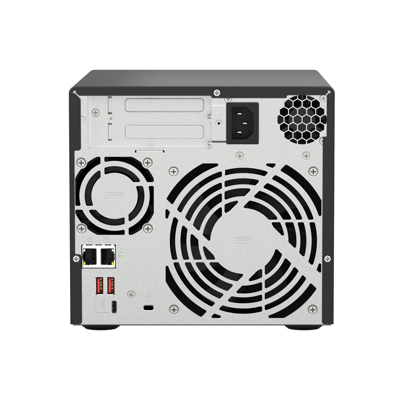 Qnap nas 4-bay tower AMD ryzen quad-core, 8GB ram, pcie slot, SSD caching & dual 2.5GBe ports ts-473a, , medium-null