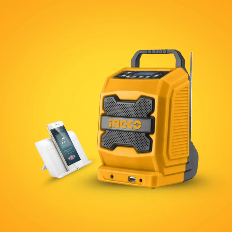Ingco cjrli2001 cordless radio with bluetooth 20v solo, , medium-null